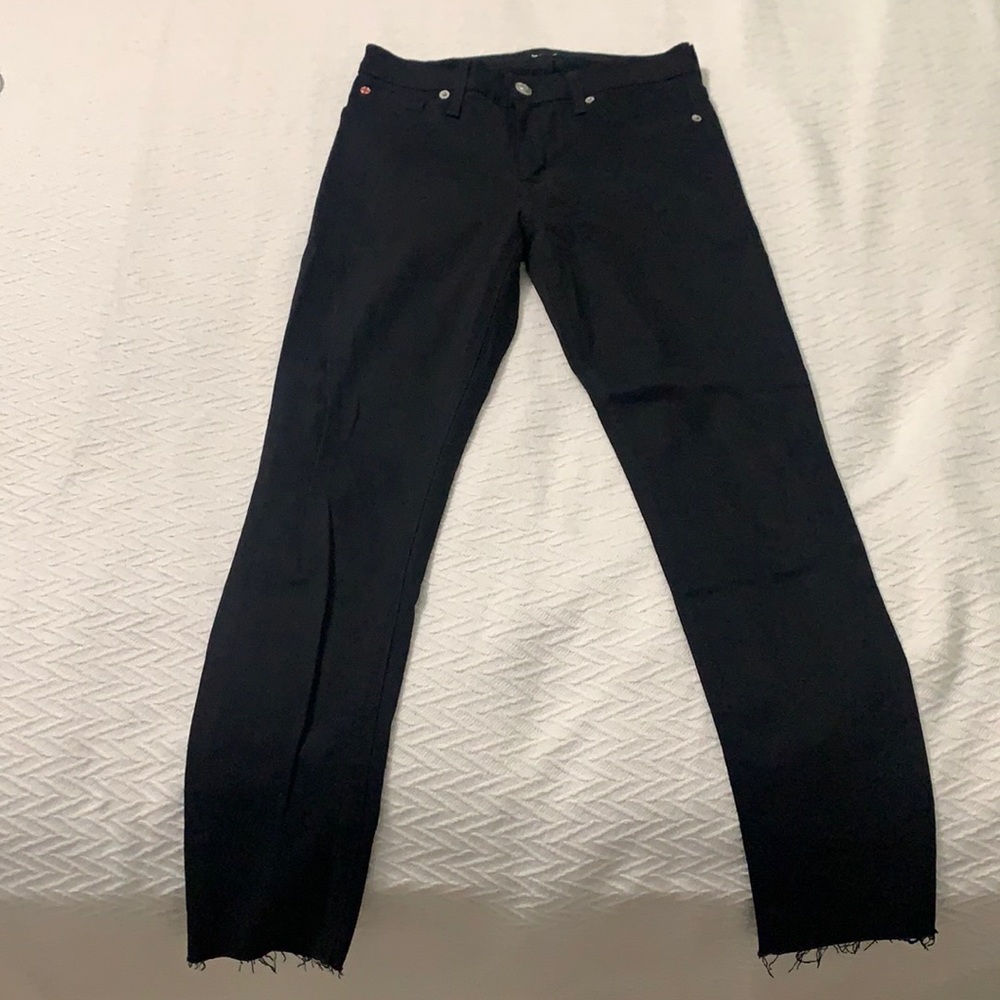 Hudson Black Natalie Skinny mid rise ankle jeans